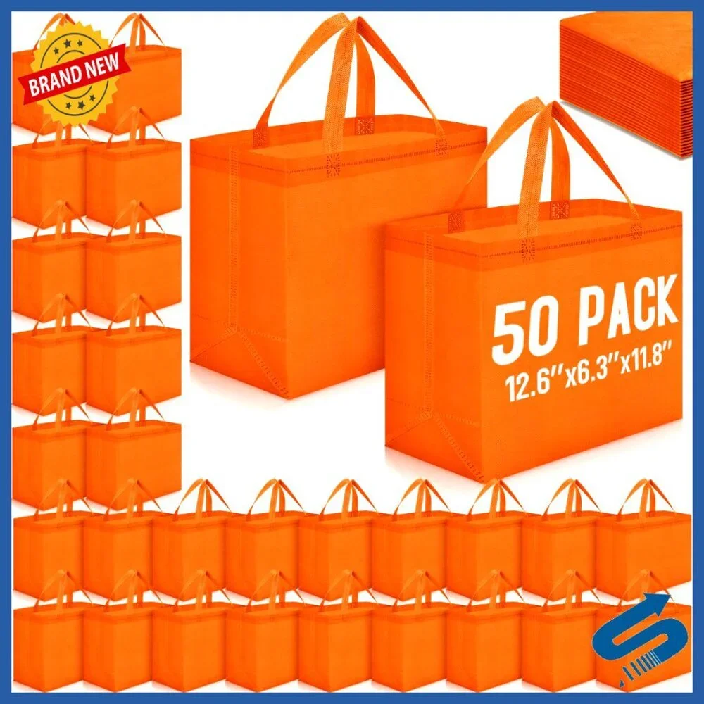 Reusable Grocery Tote Bags Foldable Portable Large Non Woven Shopping Bags